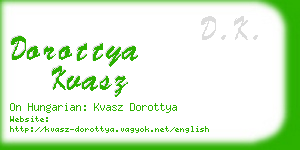 dorottya kvasz business card